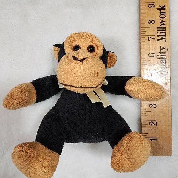 Kellytoy Girls Black Smiling Monkey Stuffed Animal - Picture 4 of 4